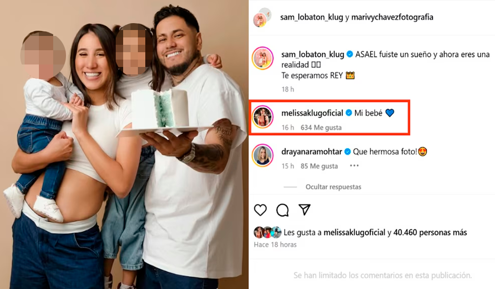 Reaccin de Melissa Klug por tercer embarazo de Samahara Lobatn.