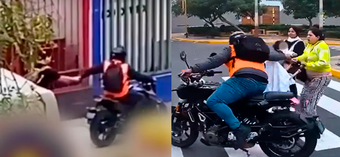 Robo en la avenida Arequipa. / Delincuente motorizado sustrajo celular a una madre en Cercado de Lima.