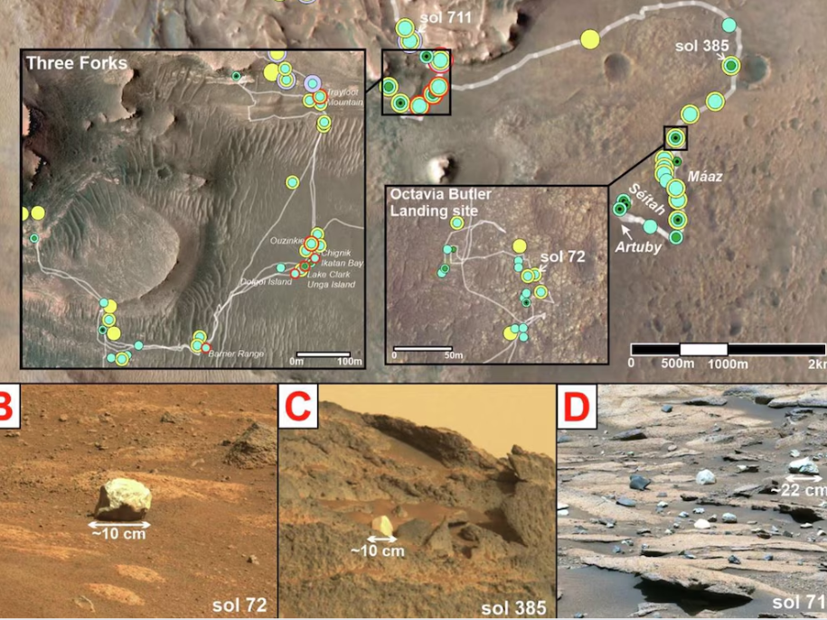 Se encontraron minerales en Marte, los que sugieren posibilidad de vida antigua - Fuente: NASA