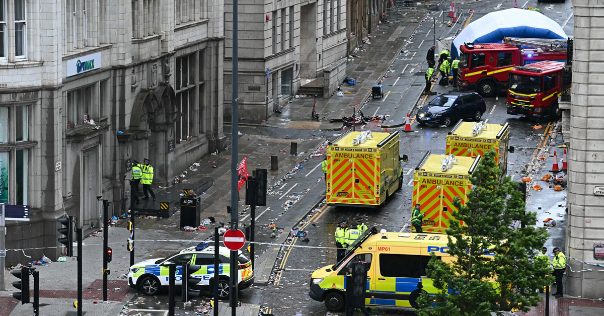 Se registraron varios heridos tras el atropello masivo en Liverpool.