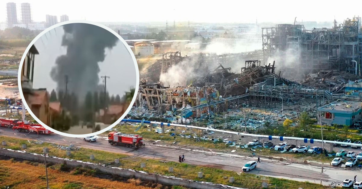 Alarma en China: Explosión de una planta química dejó al menos cinco muertos y decenas de heridos