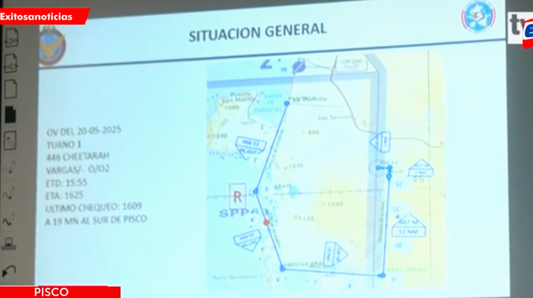 FAP revela que accidente y desaparición se dio sobre el mar.