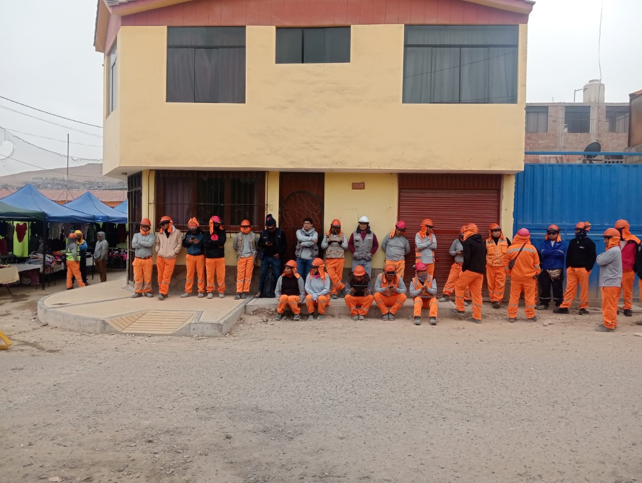 Protesta de trabajadores del Consorcio Leoncio Prado