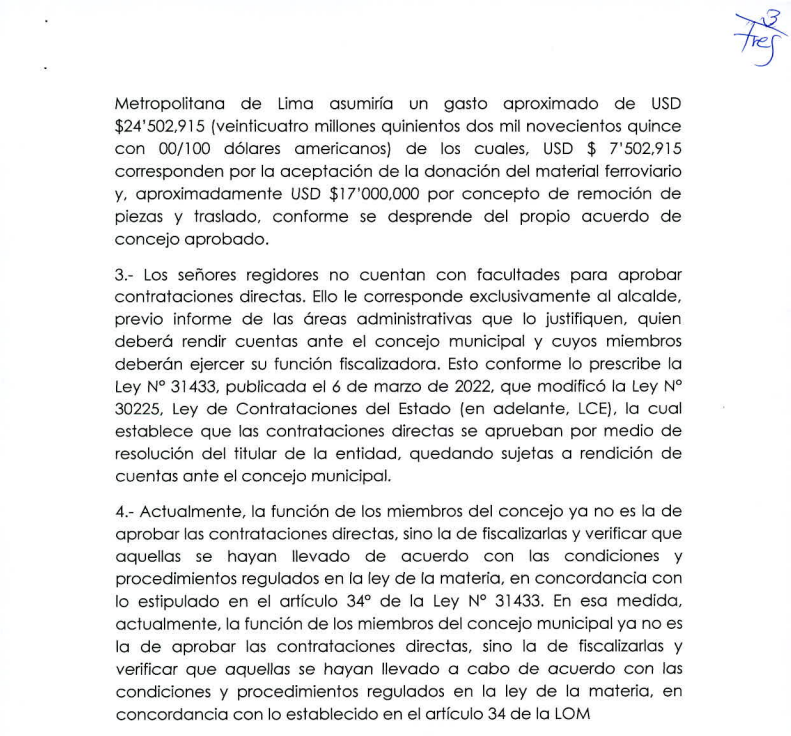 Exposicin de motivos de la solicitud de vacancia