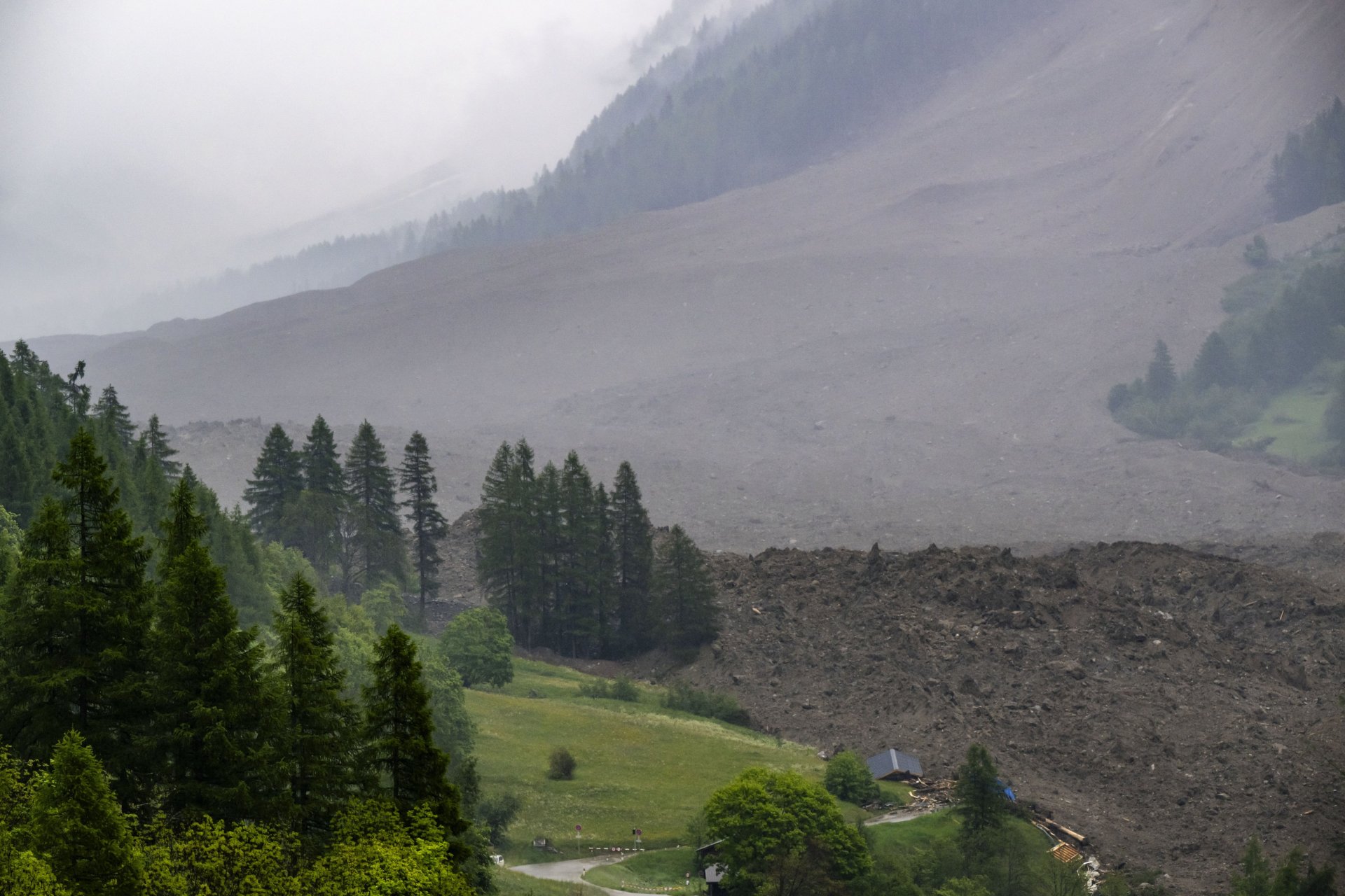 Colapso del glaciar Birch en Suiza