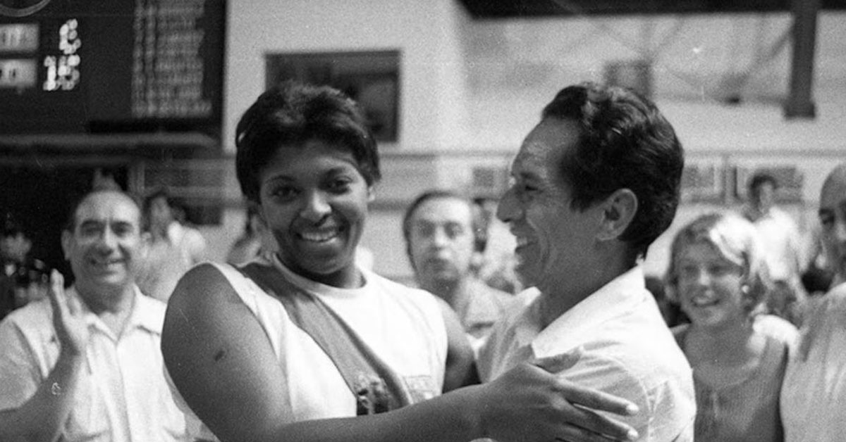 Lucha Fuentes en su etapa como jugadora de la Seleccin Peruana.