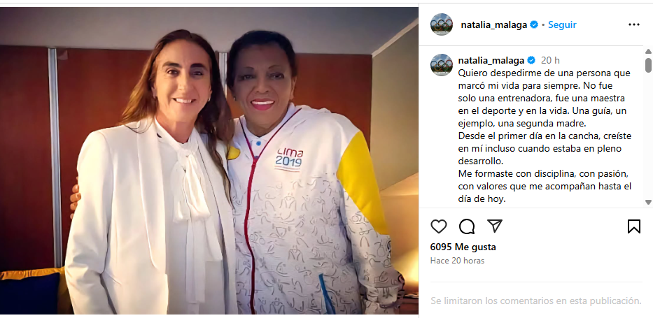 Natalia Mlaga despide a Lucha Fuentes.