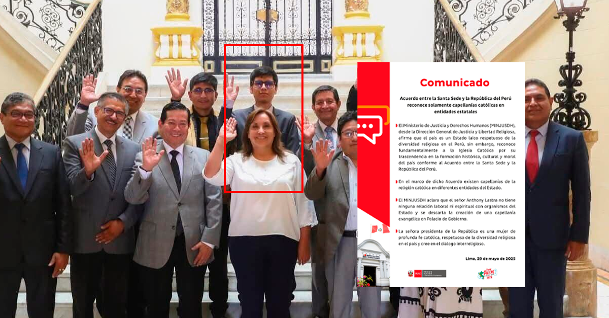 Dina Boluarte: Minjusdh descarta la creación de una capellanía evangélica en Palacio de Gobierno