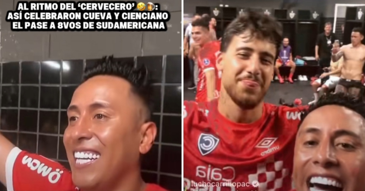 Christian Cueva celebra clasificación de Cienciano cantando 'El Cervecero': "Que quiero beber y beber"