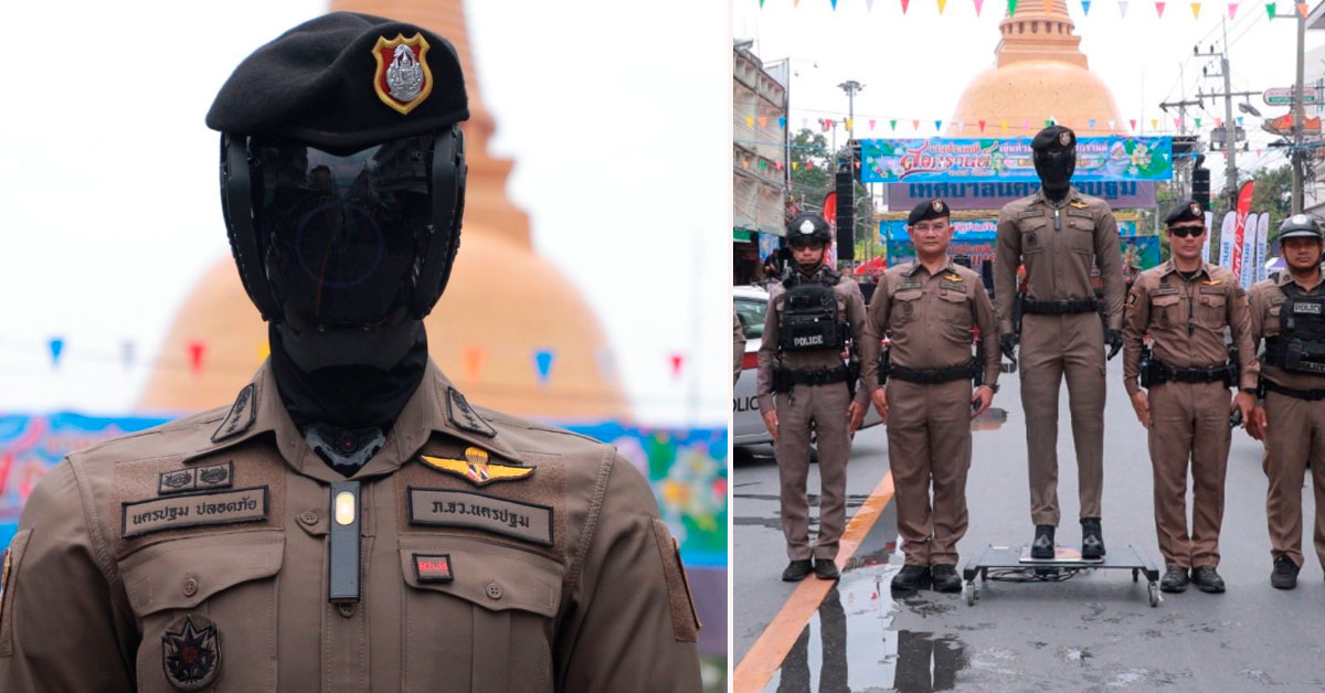 Tailandia presenta su primer robot policía con inteligencia artificial para patrullar las calles: "Nunca se cansa"