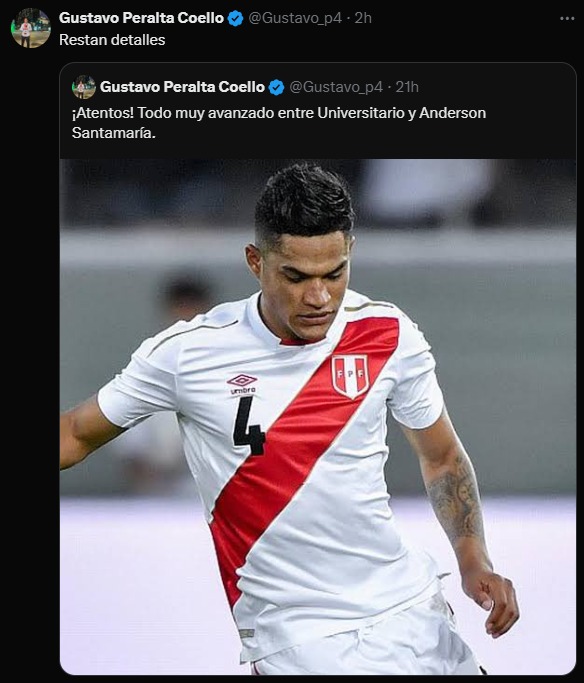 Anderson Santamara cerca de ser jugador de Universitario.