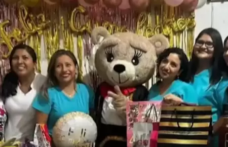 Captan a personal mdico celebrando cumpleaos dentro de hospital de Tumbes.