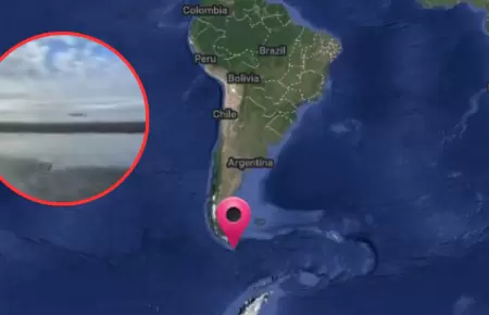 Mar se aleja de playa Magallanes tras sismo de 7.5 en Chile.