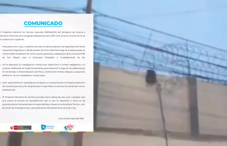 Comunicado PRONACEJ sobre fuga en Maranguita.