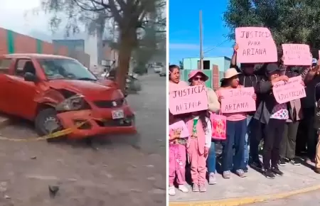 Familia exige justicia por menor fallecida en Arequipa.