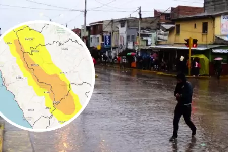 Senamhi advierte fuertes lluvias.