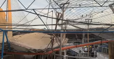 Techo de mercado Modelo colapsa mientras ejecutaban trabajos de desmontaje.