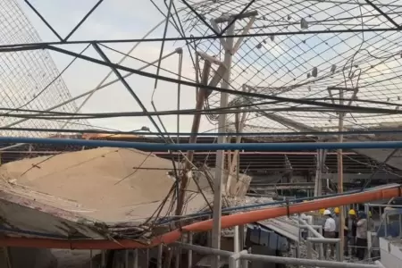 Techo de mercado Modelo colapsa mientras ejecutaban trabajos de desmontaje.