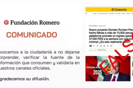 Comunicado Fundación Romero