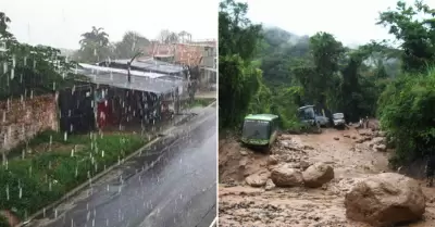 Lluvias y huaicos en Perú.