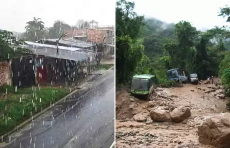Lluvias y huaicos en Per.
