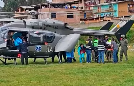 Policas heridos fueron trasladados a Trujillo en helicptero.
