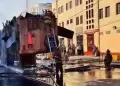 La Victoria: Camin de reciclaje se incendia en plena va pblica y causa alarma entre vecinos