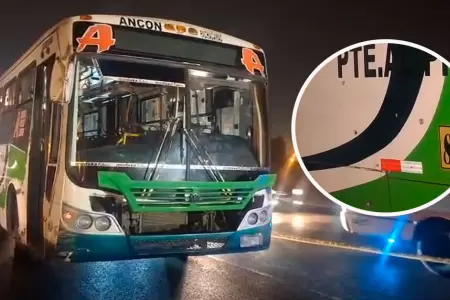 Balean bus de la empresa Vipusa en Independencia.