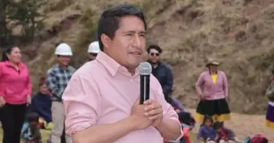 Alcalde de Pataz, Aldo Carlos Mariño.