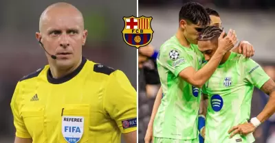 Barcelona estalla contra Marciniak