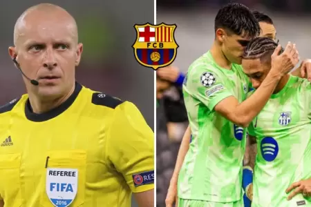 Barcelona estalla contra Marciniak
