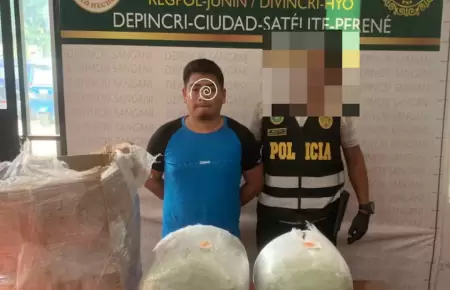 Junn: Detienen a pasajero con 12 kilos de droga