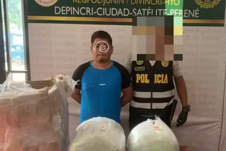 Junn: Detienen a pasajero con 12 kilos de droga