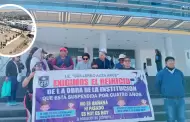 Padres de familia exigen reinicio de obra paralizada en la I.E Guillermo Auza Arce: Autoridades firman acta de compromiso