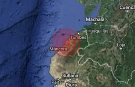 Sismo de 5.2 remece Tumbes.