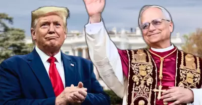 Donald Trump y papa León XIV.