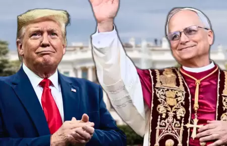 Donald Trump y papa Len XIV.
