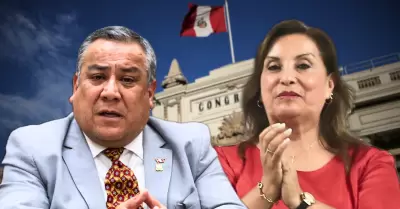 Gustavo Adrianzén y Dina Boluarte.