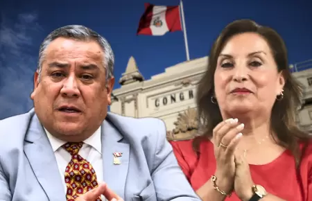 Gustavo Adrianzn y Dina Boluarte.