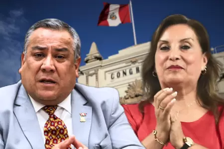 Gustavo Adrianzn y Dina Boluarte.