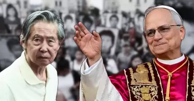 Alberto Fujimori y el papa León XIV.