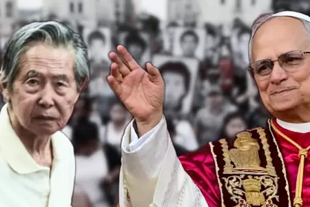 Alberto Fujimori y el papa León XIV.