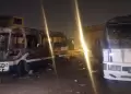 Extorsionadores incendian tres buses de transporte pblico dentro de cochera en SJL
