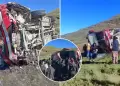 14 trabajadores de minera Poderosa resultan heridos tras cada de bus a abismo rumbo a Trujillo