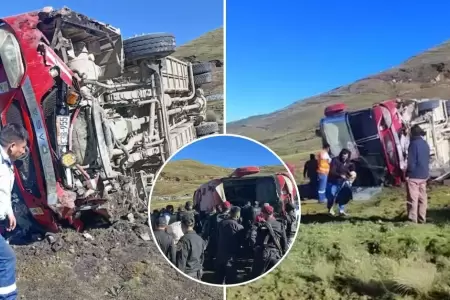 14 trabajadores de minera Poderosa resultan heridos tras cada de bus.