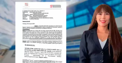 Concluye investigación preliminar contra Katherine Rafael Riveros