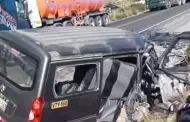 Accidente en el Da de la Madre: Minivn con pasajeros choca con camin en va Arequipa - Puno
