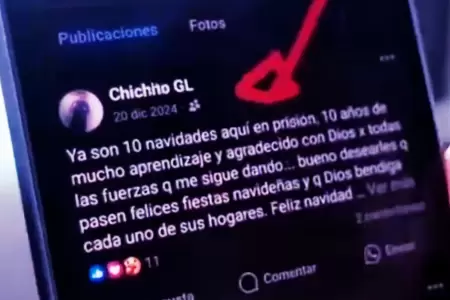 Recluso de El Milagro publica en Facebook.