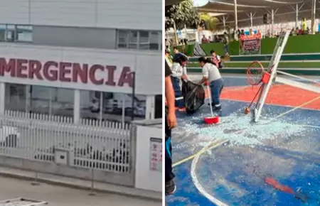 Escolar en UCI por cada de canasta de bsquet.