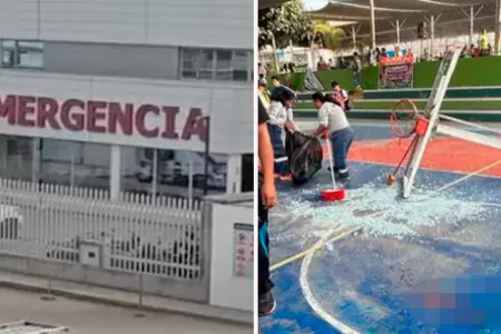 Escolar en UCI por cada de canasta de bsquet.